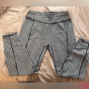 Fashion Brand Company brown and light blue Striped Leggings
